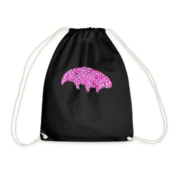 Tardigrade Bärtierchen Wasserbär - Turnbeutel - Schwarz - Vorne