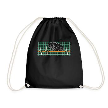Tardigrade Water Bear Tardigrades - Drawstring Bag - black - Front