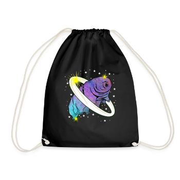 Tardigrade Water Bear Planet Tardigrades - Drawstring Bag - black - Front