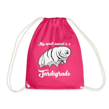 Tardigrade Water Bear funny tardigrades - Drawstring Bag - fuchsia - Front