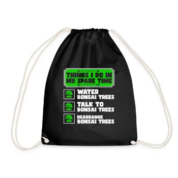 Bonsai Tree Gift Japan Bonsai Garden - Drawstring Bag - black - Front