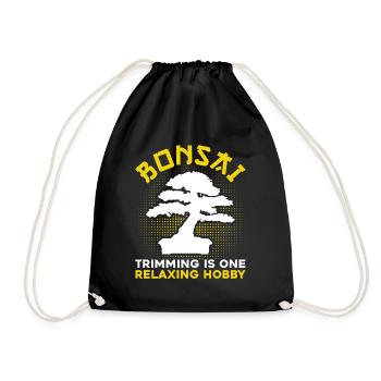 Bonsai Tree Gift Japan Bonsai Garden - Drawstring Bag - black - Front