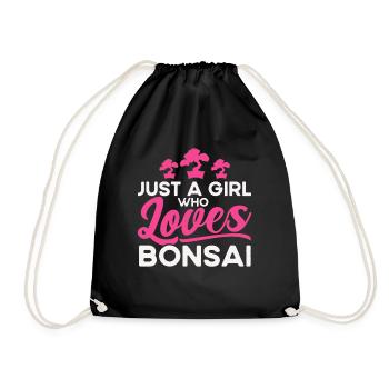 Bonsai Tree Gift Japan Bonsai Garden - Drawstring Bag - black - Front