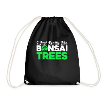 Bonsai Tree Gift Japan Bonsai Garden - Drawstring Bag - black - Front