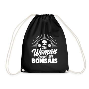 Bonsai Tree Gift Japan Bonsai Garden - Drawstring Bag - black - Front