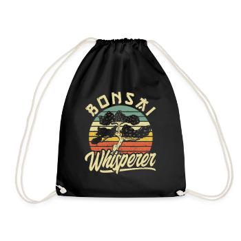 Bonsai Tree Gift Japan Bonsai Garden - Drawstring Bag - black - Front