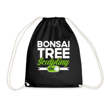 Bonsai Tree Gift Japan Bonsai Garden - Drawstring Bag - black - Front