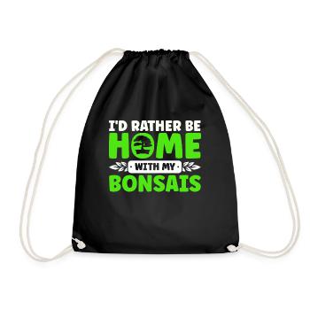 Bonsai Tree Gift Japan Bonsai Garden - Drawstring Bag - black - Front
