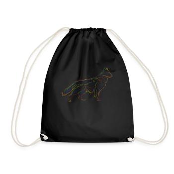 Shepherd Dogs White Shepherd Dog - Drawstring Bag - black - Front