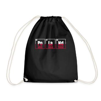 Poland Flag Pole Elements Polish - Drawstring Bag - black - Front