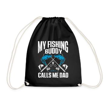 Mon compagnon de pêche m’appelle Papa Pêcheur Pêche - Sac de sport léger - noir - Devant