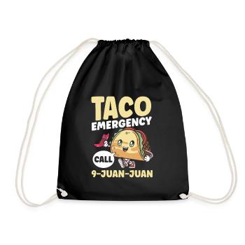 Taco Emergency Call 9 Juan Juan - Drawstring Bag - black - Front