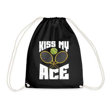 Tennis Player Gift Tennis - Drawstring Bag - black - Front