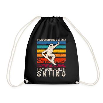Snowboarders, snowboarders - Sac de sport léger - noir - Devant