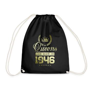 Queens born in 1946 - Turnbeutel - Schwarz - Vorne