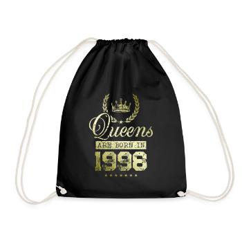 Queens born in 1998 - Drawstring Bag - black - Front