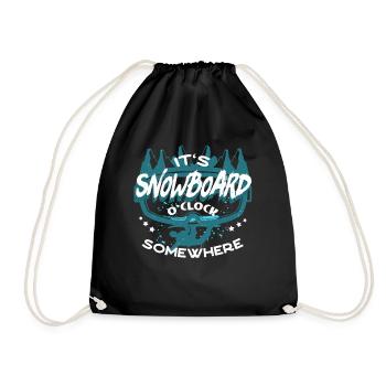 Snowboarders, Vacances snowboard, Matériel de snowboard - Sac de sport léger - noir - Devant