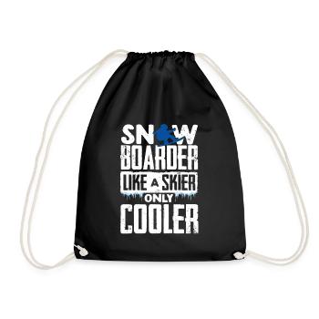 Snowboarders, Vacances snowboard, Matériel de snowboard - Sac de sport léger - noir - Devant