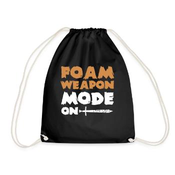 Larp, live-action role-playing game - Drawstring Bag - black - Front