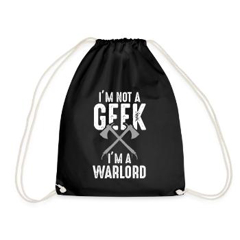 Larp, live-action role-playing game - Drawstring Bag - black - Front