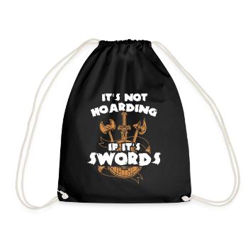 Larp, live-action role-playing game - Drawstring Bag - black - Front