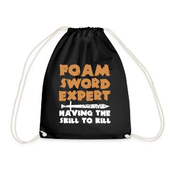 Larp, live-action role-playing game - Drawstring Bag - black - Front