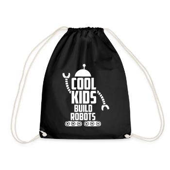 Robotics, robot builders - Drawstring Bag - black - Front