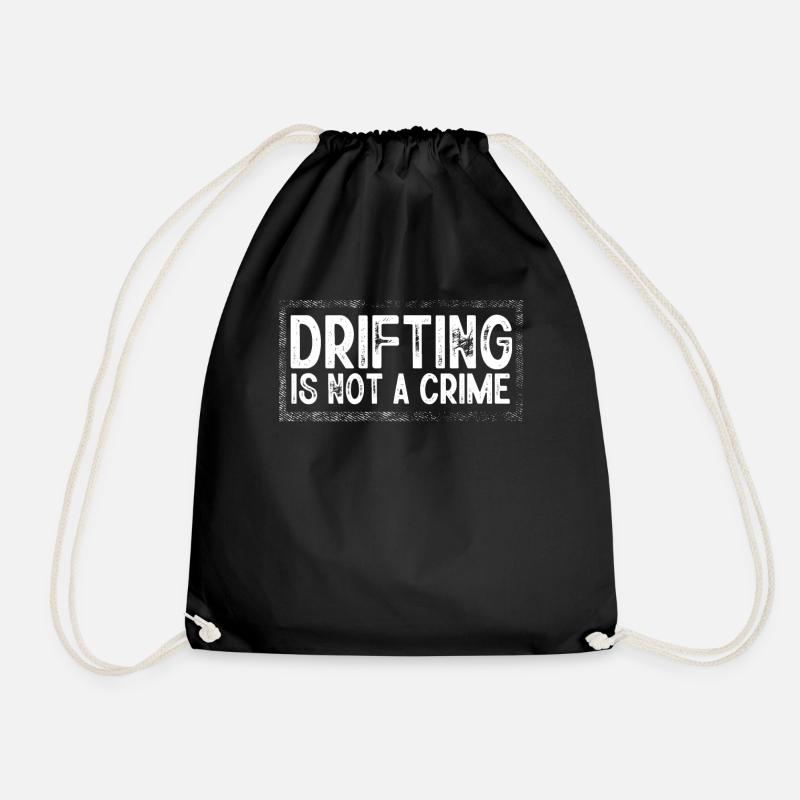 Drifts Drifting, Autodrift - Drawstring Bag - black