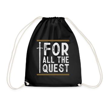 Larp, Larping, Role Play - Drawstring Bag - black - Front