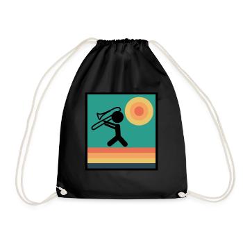 Trombone Trombonist Trombones - Drawstring Bag - black - Front