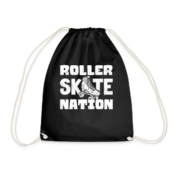 Skating, roller skating - Drawstring Bag - black - Front
