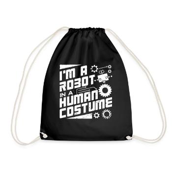 Robotik, Robotikingenieur - Turnbeutel - Schwarz - Vorne