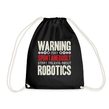Robotik, Robotikingenieur - Turnbeutel - Schwarz - Vorne