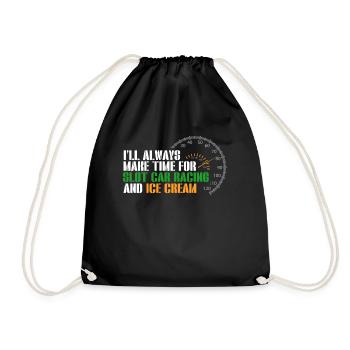 Slot Car Racing - Drawstring Bag - black - Front