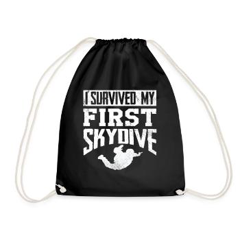 Skydiving, Skydiving - Drawstring Bag - black - Front