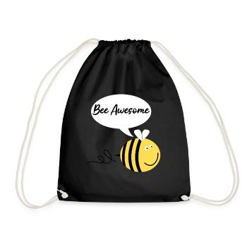 Bee Awesome Honey Bees Bees - Drawstring Bag - black - Front