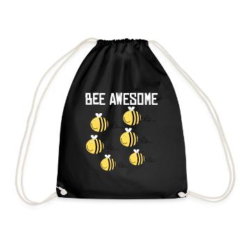 Bees Awesome Honey Bees Bee - Drawstring Bag - black - Front
