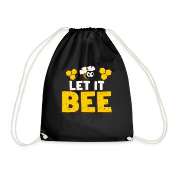 Bees honey bees funny bee - Drawstring Bag - black - Front