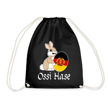 Ossi with Easter egg from East Germany - Drawstring Bag - black - Front