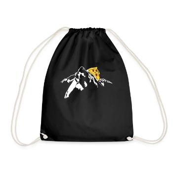 Pizza Hiking Hiker Hike - Drawstring Bag - black - Front