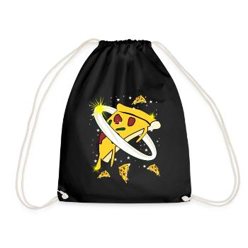 Pizza Space Astronaut Pizzas - Drawstring Bag - black - Front