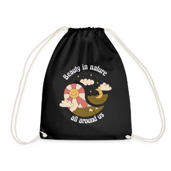 Beauté dans la nature tout autour de nous Nature rétro - Sac de sport léger - noir - Devant