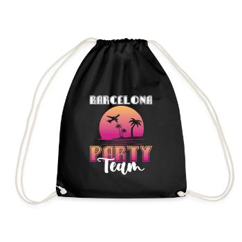 L'équipe de la fête de Barcelone - Sac de sport léger - noir - Devant