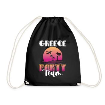 Greece Party Team - Drawstring Bag - black - Front