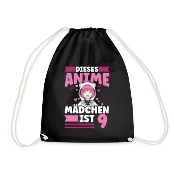 diese Anime mädchen ist 9 - Kawaii Otaku Manga - Turnbeutel - Schwarz - Vorne