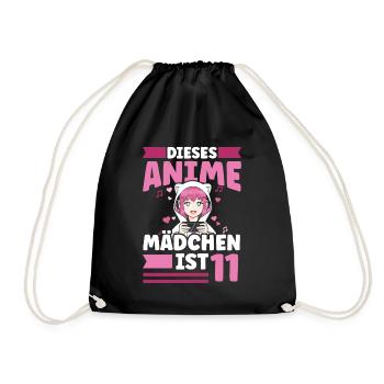 diese Anime mädchen ist 11 - Kawaii Otaku Manga - Turnbeutel - Schwarz - Vorne