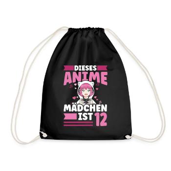 diese Anime mädchen ist 12 - Kawaii Otaku Manga - Turnbeutel - Schwarz - Vorne
