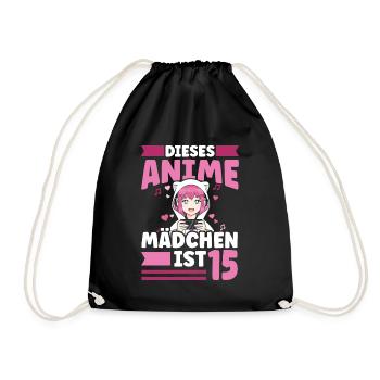 diese Anime mädchen ist 15 - Kawaii Otaku Manga - Turnbeutel - Schwarz - Vorne
