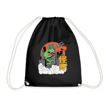 Dragon Géant Coucher de Soleil Japonais - Sac de sport léger - noir - Devant