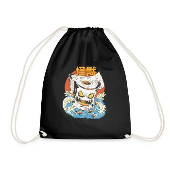 Papier toilette géant Sunset japonais - Sac de sport léger - noir - Devant